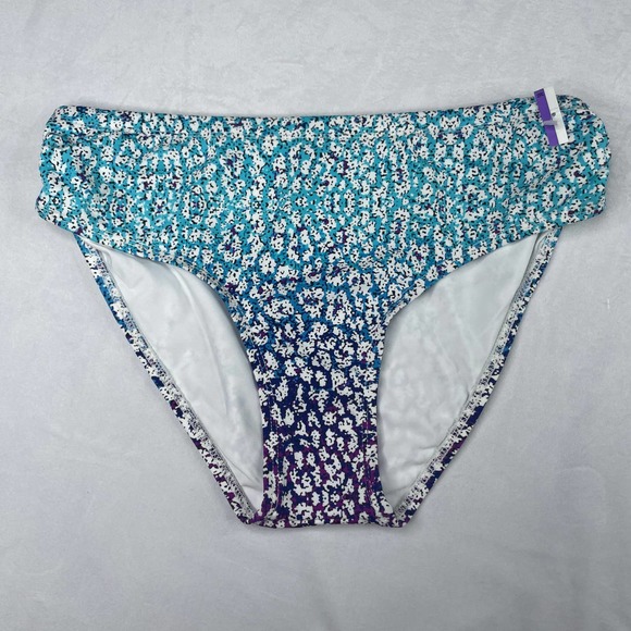 Athena Women's Shirr Side Midwaist Swimsuit Bikini Bottoms Size 8 - Picture 2 of 5